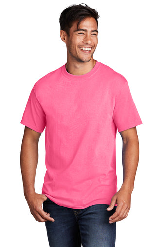 Adult Core Cotton Tee - Neon Pink (Blank)