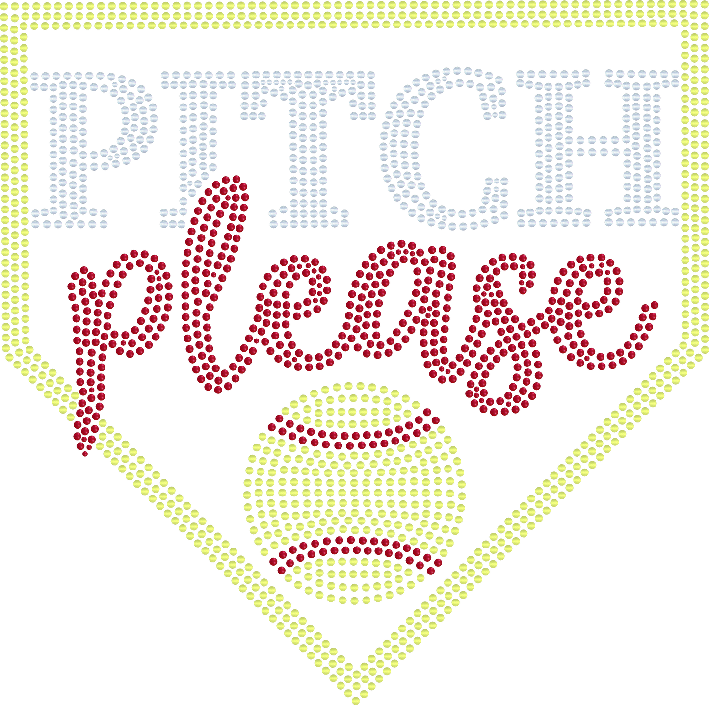 Pitch Please Baseball/Softball Spangle Design - Choose your apparel