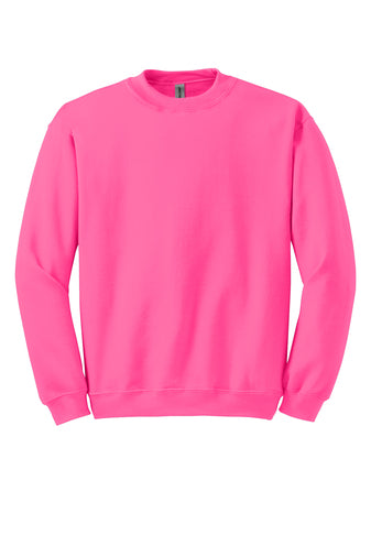Adult/Unisex - Gildan Crewneck Sweatshirt - Safety Pink (Blank)