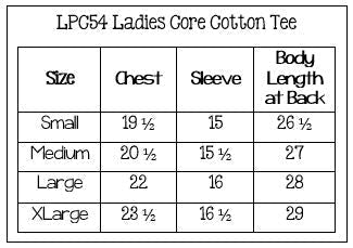 Ladies Core Cotton Tee - Black (Blank)