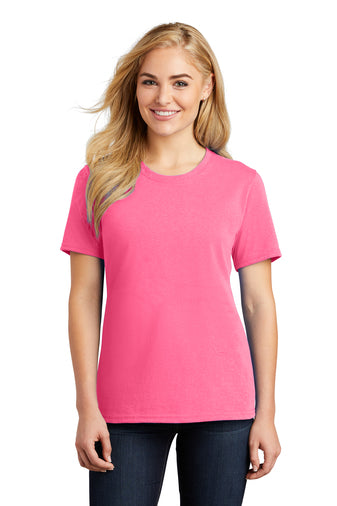 Ladies Core Cotton Tee - Neon Pink (Blank)