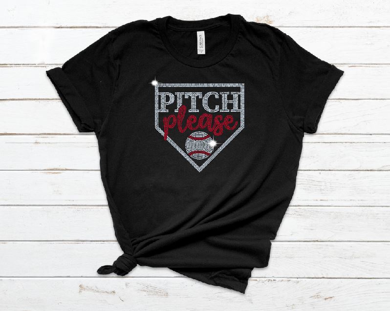 Pitch Please Baseball/Softball Spangle Design - Choose your apparel