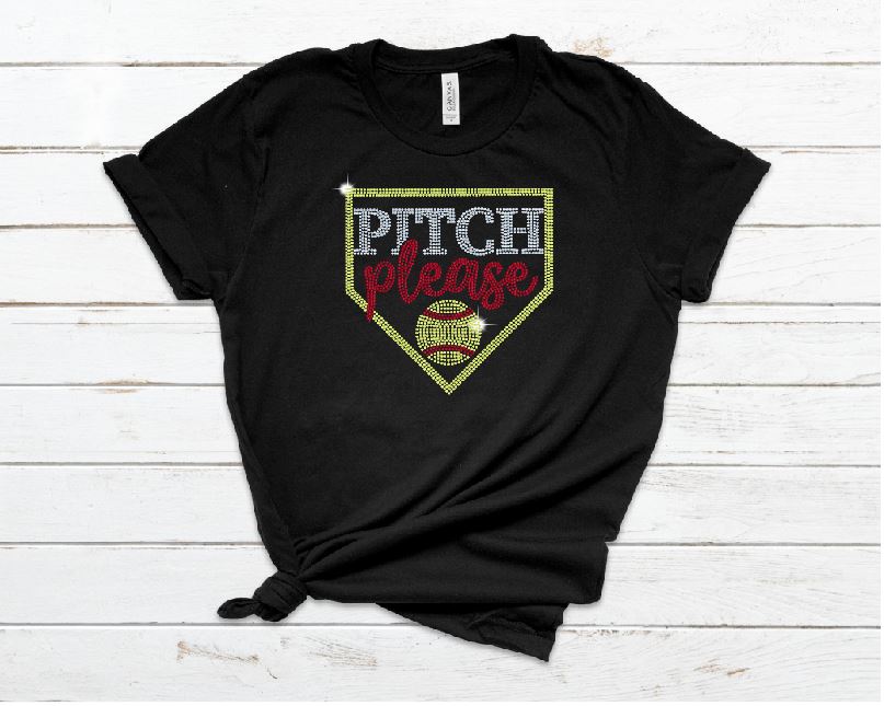 Pitch Please Baseball/Softball Spangle Design - Choose your apparel