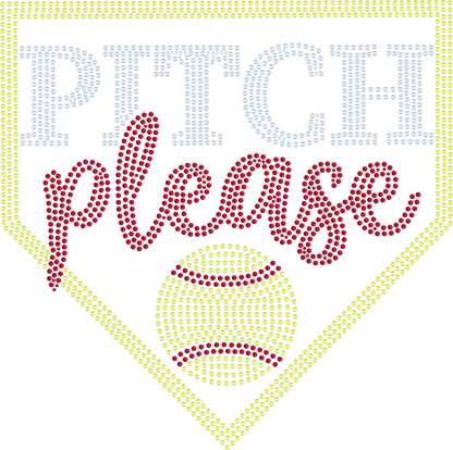 Pitch Please Baseball/Softball Spangle Design - Choose your apparel
